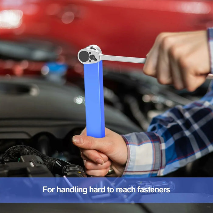 Universal Multi-Purpose Extension Wrench High Carbon Steel Ratchet Wrench - Blue - 6
