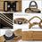 Dog Collar Nylon Adjustable Pet Collar Gift with Waterproof Protective Cover for AirTag - Camel / M - 6