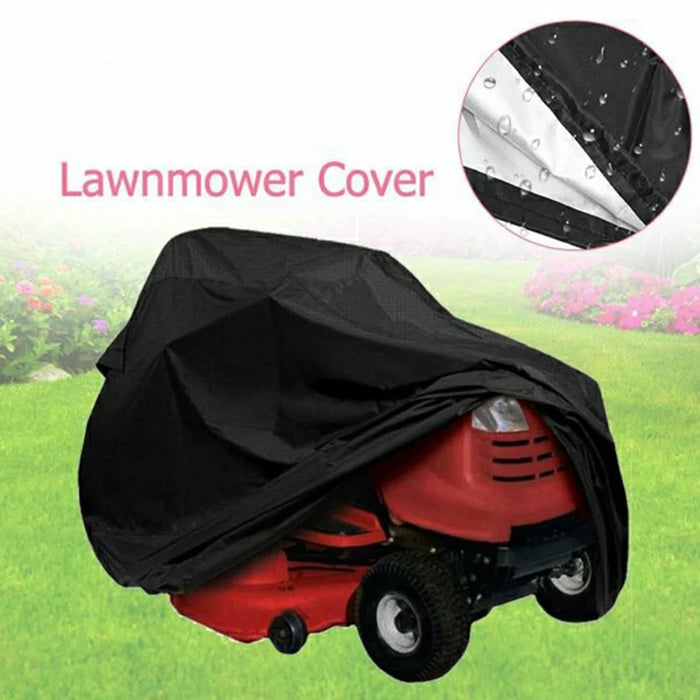 270x180x89cm Lawn Mower Cover 420D Fabric Waterproof Dustproof UV Protection Mower Protector - 2