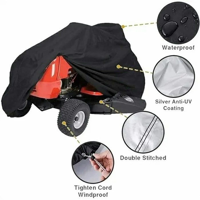 270x180x89cm Lawn Mower Cover 420D Fabric Waterproof Dustproof UV Protection Mower Protector - 3