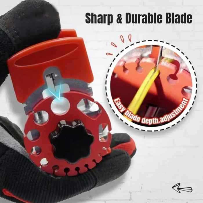 Handheld Cable Wire Stripper Adjustable Manual Wire Stripping Tool, Plastic Disc - 2