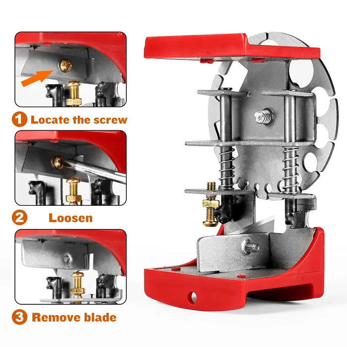 Handheld Cable Wire Stripper Adjustable Manual Wire Stripping Tool, Metal Disc - 6
