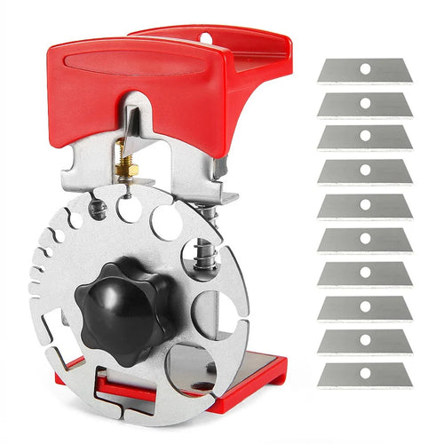 Metal Disc Handheld Cable Wire Stripper Adjustable Manual Wire Stripping Tool with 10 Blades - 1