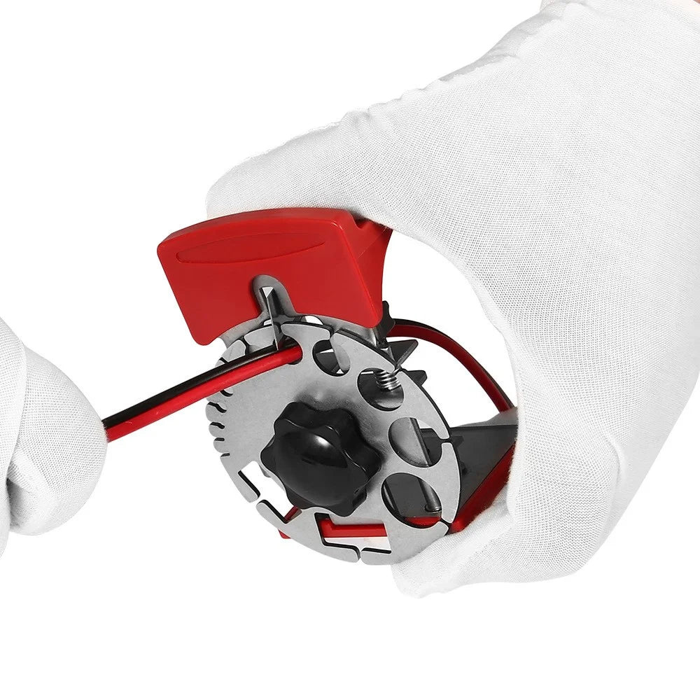 Metal Disc Handheld Cable Wire Stripper Adjustable Manual Wire Stripping Tool with 10 Blades - 3