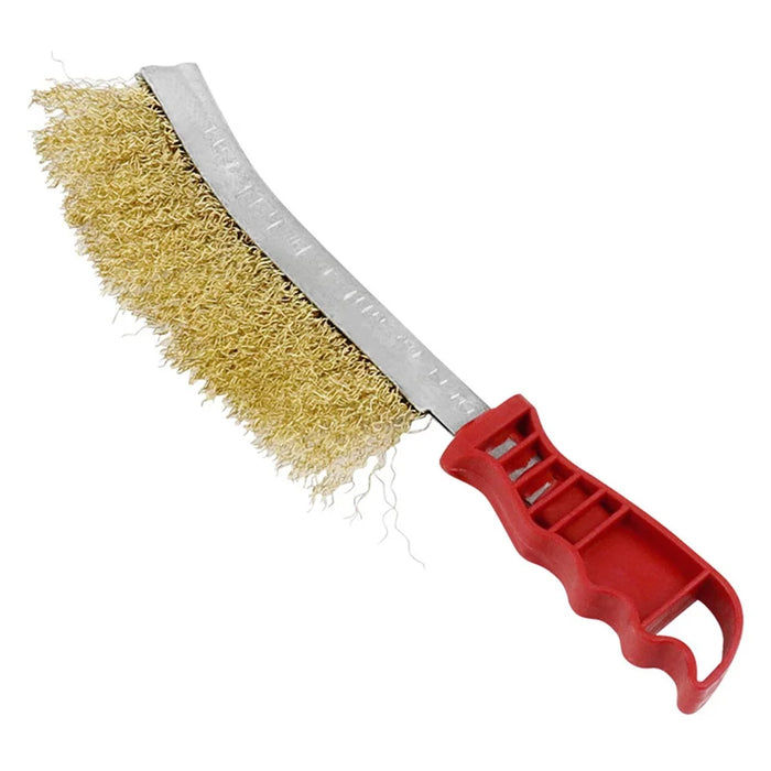 Multi-Purpose Copper Plated Steel Wire Brush for Metal Rust Removal Cleaning Deburring Tool - 1