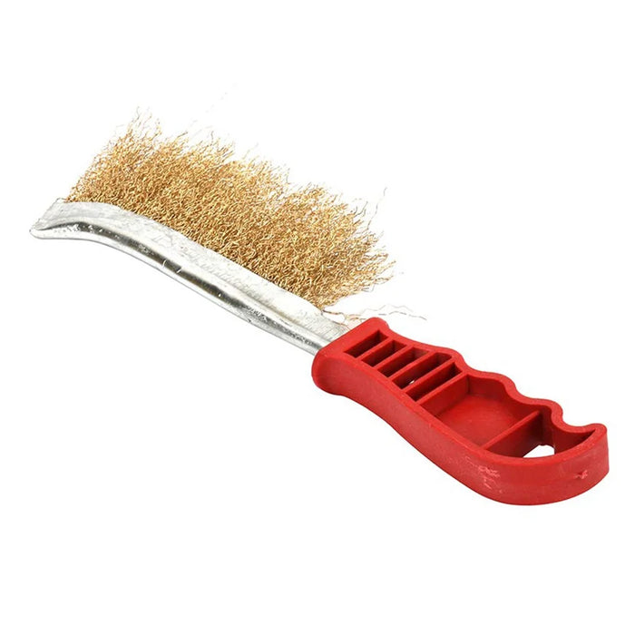 Multi-Purpose Copper Plated Steel Wire Brush for Metal Rust Removal Cleaning Deburring Tool - 3
