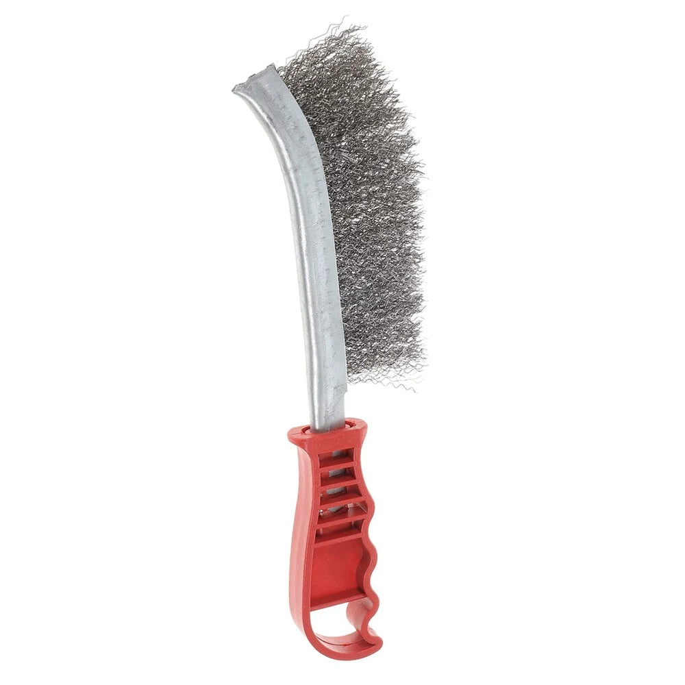 Non-Slip Grip Stainless Steel Wire Brush for Metal Rust Removal Cleaning Deburring Tool - 1