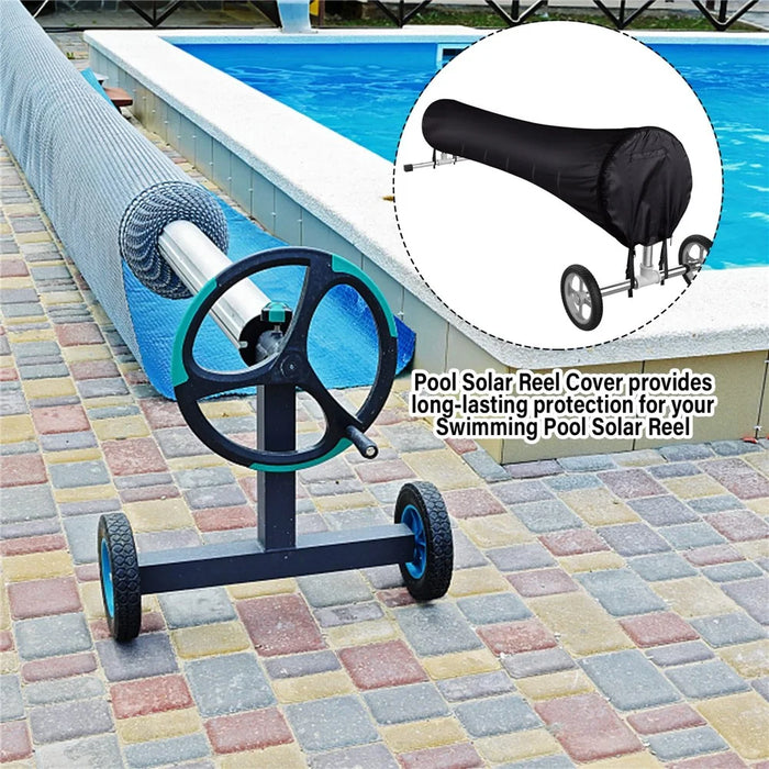 Swimming Pool Solar Reel Cover 20Ft 210D Oxford Fabric Waterproof Pool Solar Protective Blanket - 2