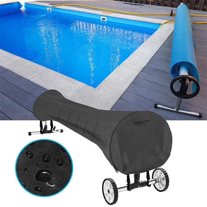 Swimming Pool Solar Reel Cover 20Ft 210D Oxford Fabric Waterproof Pool Solar Protective Blanket - 3