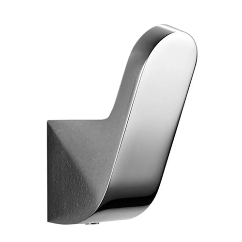 1Pc Bath Towel Hook Robe Hook for Bathroom Kitchen Wall Mounted Brass Coat Hook (with Screws) - Silver - 1