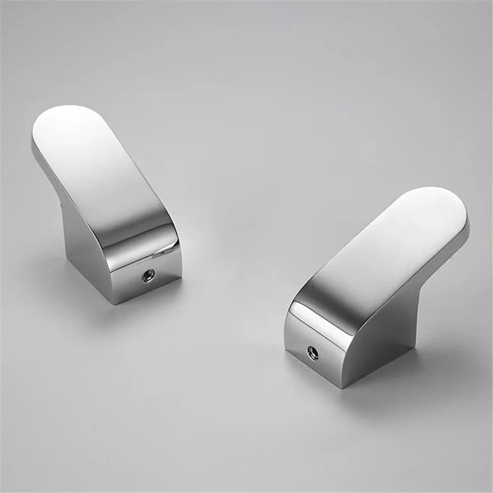 1Pc Bath Towel Hook Robe Hook for Bathroom Kitchen Wall Mounted Brass Coat Hook (with Screws) - Silver - 2