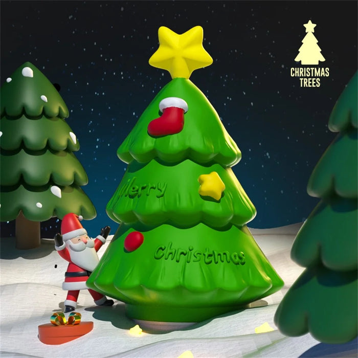 Christmas Tree Tap Light 500mAh Rechargeable Silicone Night Light for Kids Bedroom - 3