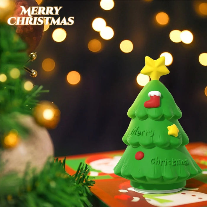 Christmas Tree Tap Light 500mAh Rechargeable Silicone Night Light for Kids Bedroom - 4