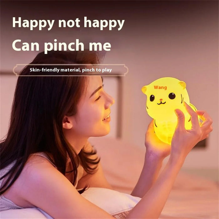 Cute Tiger Night Light with Remote Control Battery Powered Silicone Lamp for Bedroom - 7