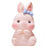Creative Cute Bunny Silicone Night Light Bedside Bedroom Ambient Lamp S Size - Pink - 1