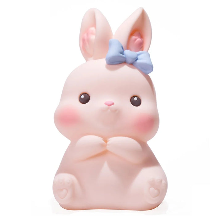 Creative Cute Bunny Silicone Night Light Bedside Bedroom Ambient Lamp S Size - Pink - 1