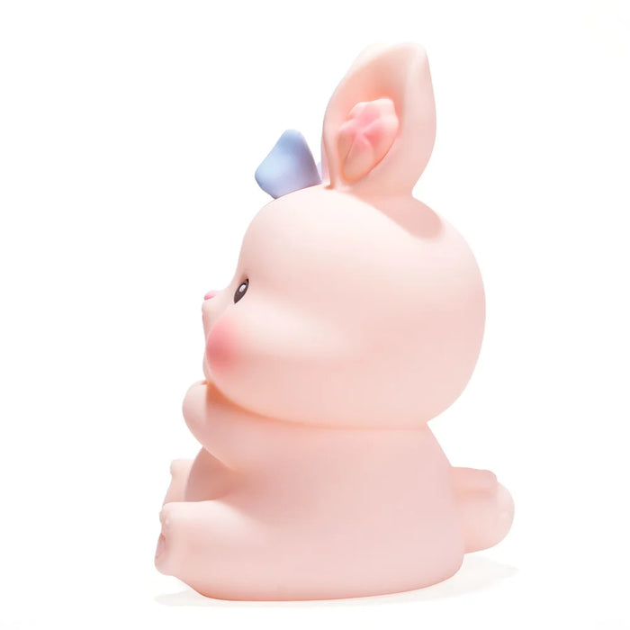 Creative Cute Bunny Silicone Night Light Bedside Bedroom Ambient Lamp S Size - Pink - 2