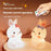 Creative Cute Bunny Silicone Night Light Bedside Bedroom Ambient Lamp S Size - Pink - 7