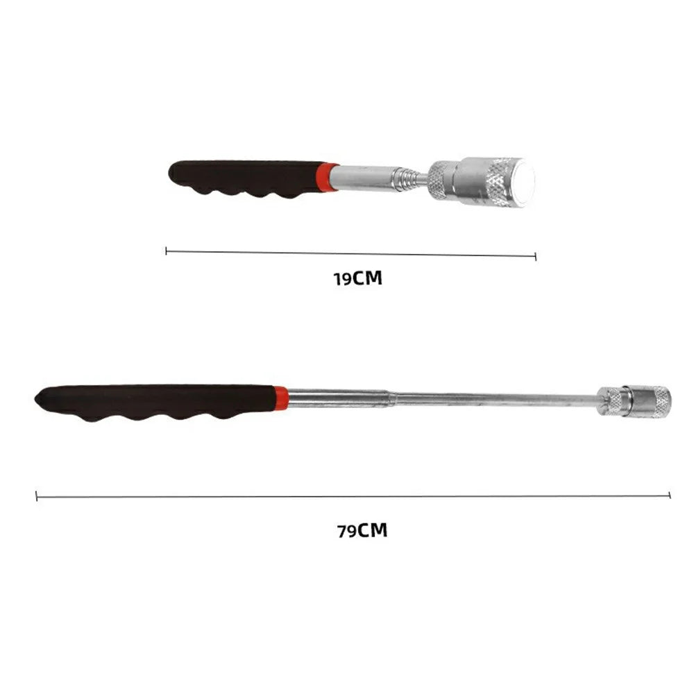 2Pcs LED Magnetic Iron Pickup Tool Telescoping Extendable Stainless Steel Retrieval Rod with Light - 5