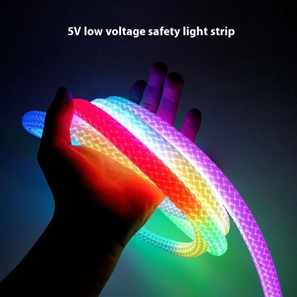 3m RGB LED Round Braided Light Strip Smart App Control Flexible Neon Ambient Light - 6