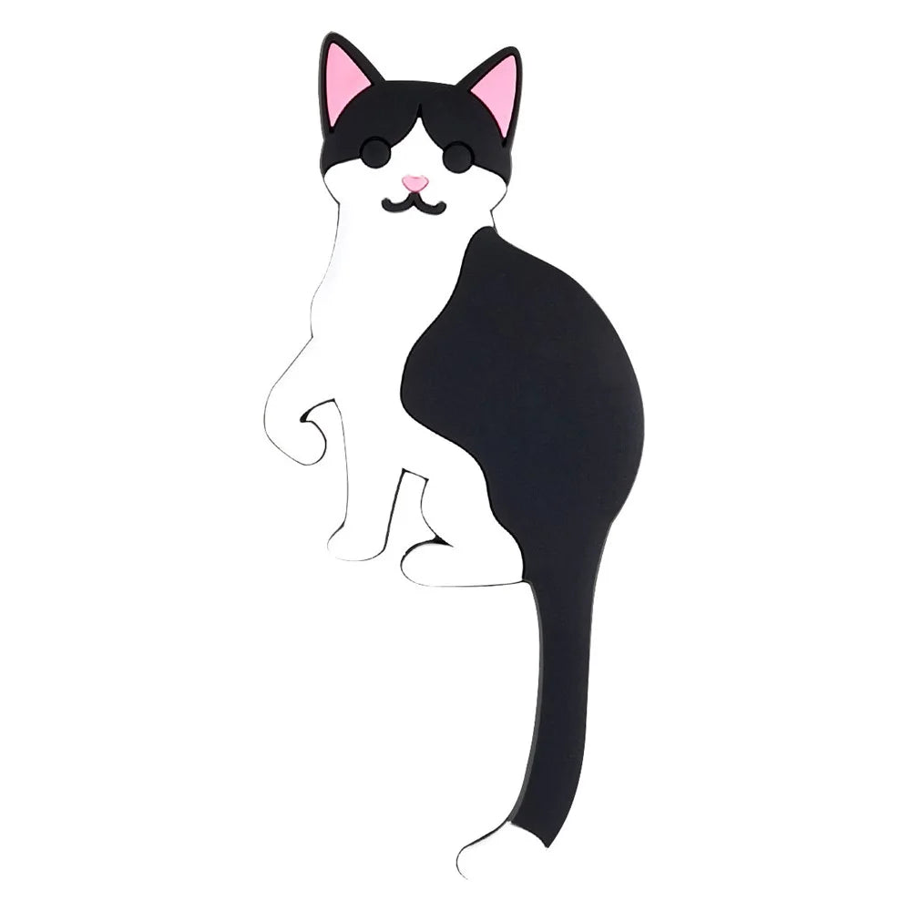 BBQ-029 Cartoon Cat Dog Wall Hook for Hanging Clothes Towel Traceless Hanger Home Decoration (with Adhesive Tape) - Cat C7 - 1