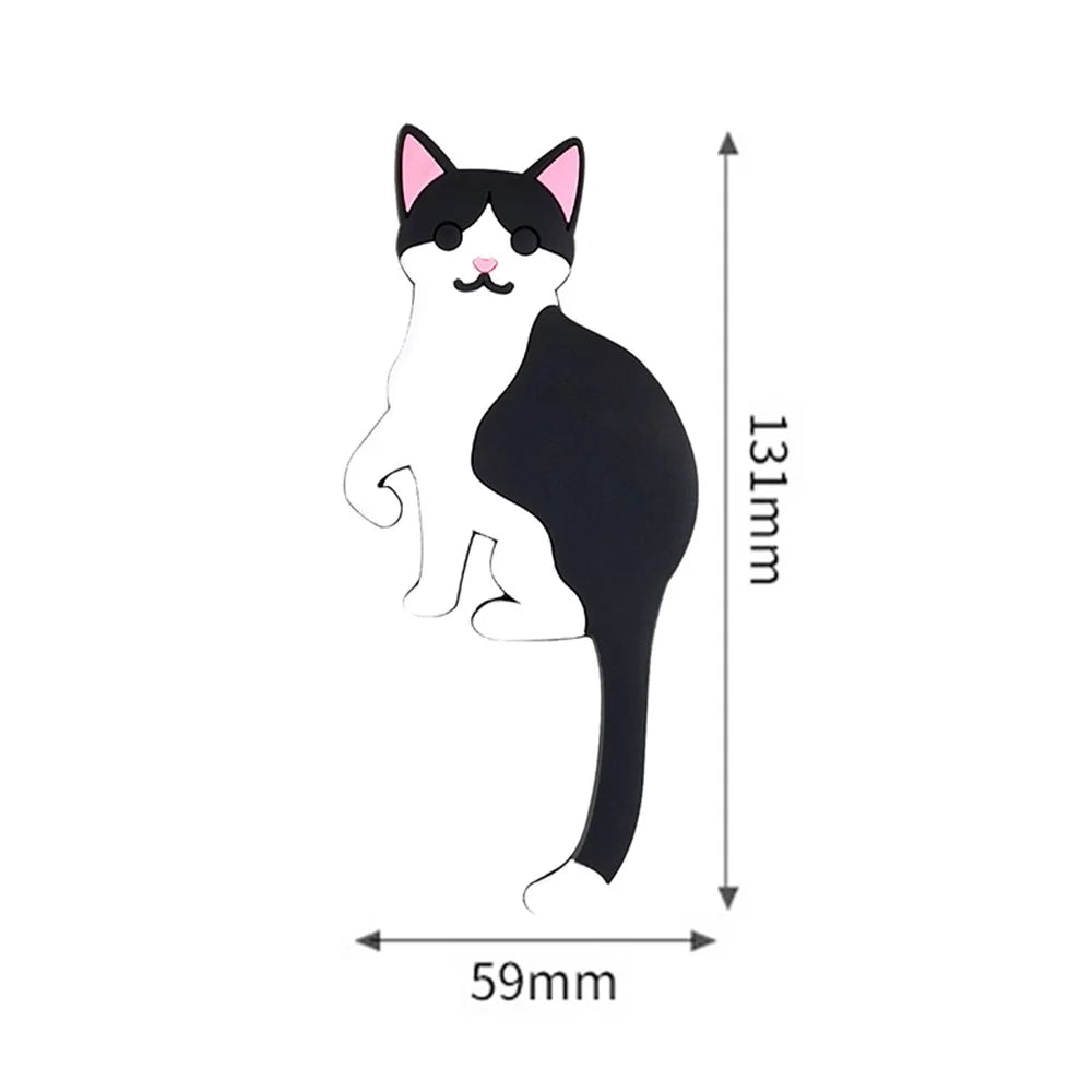 BBQ-029 Cartoon Cat Dog Wall Hook for Hanging Clothes Towel Traceless Hanger Home Decoration (with Adhesive Tape) - Cat C7 - 6
