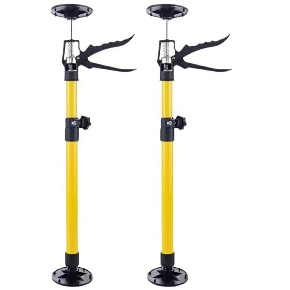 2Pcs 115-295cm Extendable Cabinet Installation Iron Support Rod Adjustable Cabinet Support Jack - Yellow - 1