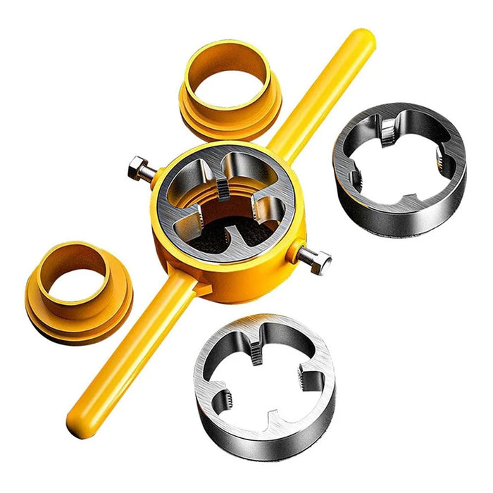 6Pcs Pipe Threading Kit PVC Plastic Pipes NPT Thread Cutter Manual Die Set - 1