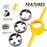 6Pcs Pipe Threading Kit PVC Plastic Pipes NPT Thread Cutter Manual Die Set - 3