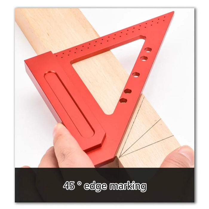 Woodworking Multi Angle Hole Ruler Aluminum Alloy Carpenter Precision Marking Tool - 3