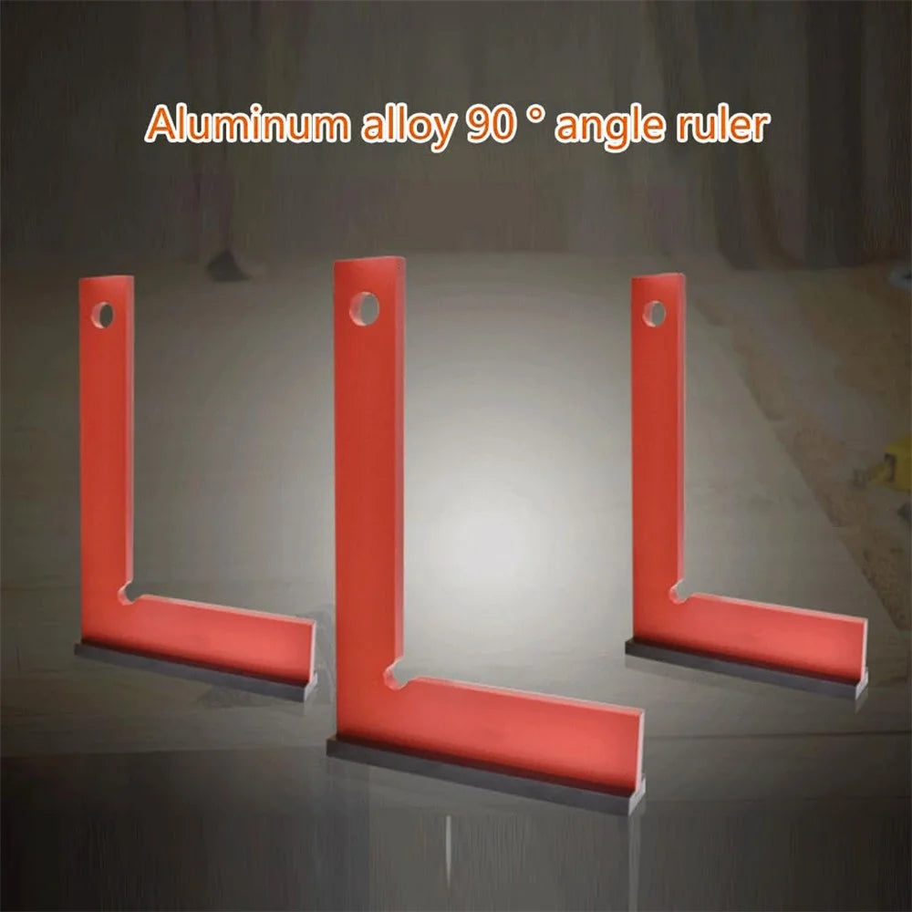 Woodworking 90 Degree Square Ruler Angle Measurement Tool Aluminum Alloy Marking Gauge - 5