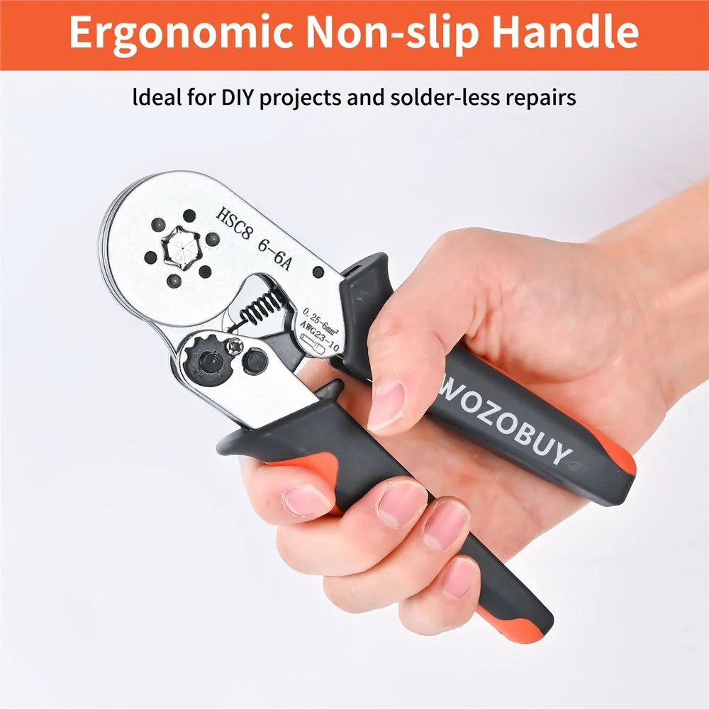 HSC8 6-4A Ferrule Crimping Pliers with 800Pcs Terminals Wire Connector Electrical Repair Kit - 5