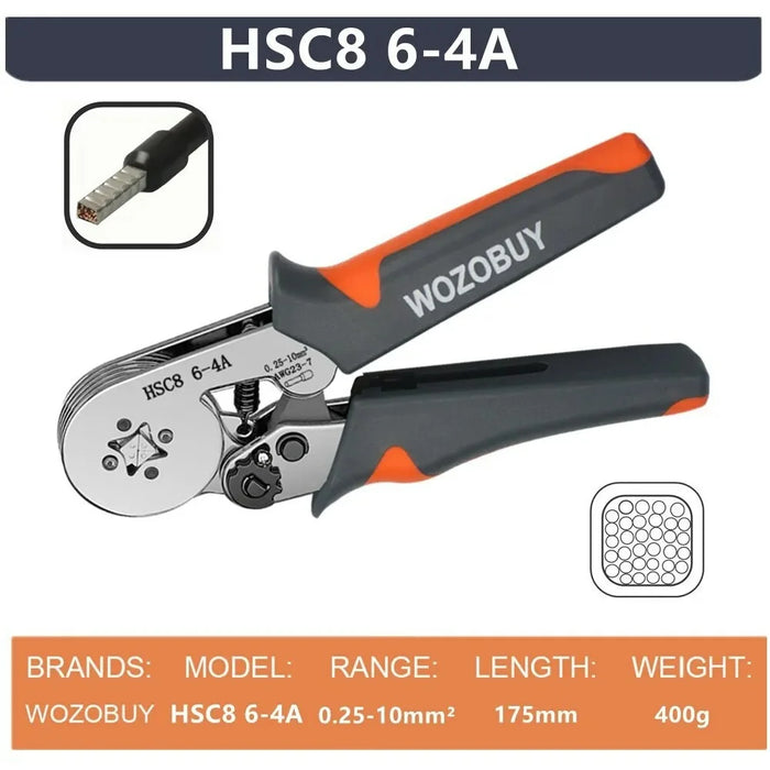 HSC8 6-4A Ferrule Crimping Pliers with 1200Pcs Terminals Wire Connector Electrical Repair Kit - 4