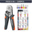 HSC8 6-4A Ferrule Crimping Pliers with 1200Pcs Terminals Wire Connector Electrical Repair Kit - 6
