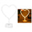 3D Heart Shape Neon LED Light Romantic Table Lamp Mood Light Bedroom Decor - Warm Light - 1