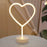 3D Heart Shape Neon LED Light Romantic Table Lamp Mood Light Bedroom Decor - Warm Light - 3