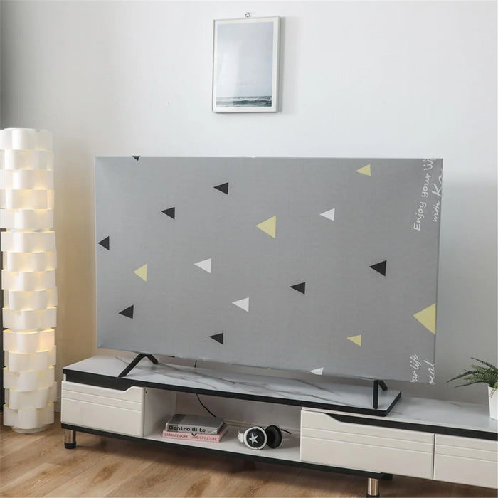 For 45 - 55 Inch Display Monitor Elastic Dust Cover TV Screen Protector Sleeve Size S - Triangle Pattern - 1