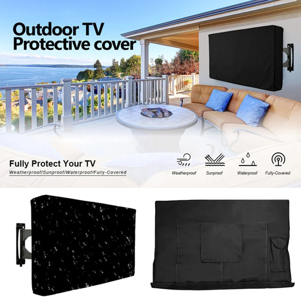 For 70 - 75 Inch TV Cover Outdoor Waterproof Oxford Cloth Wall Mounted Television Protective Sleeve - 3