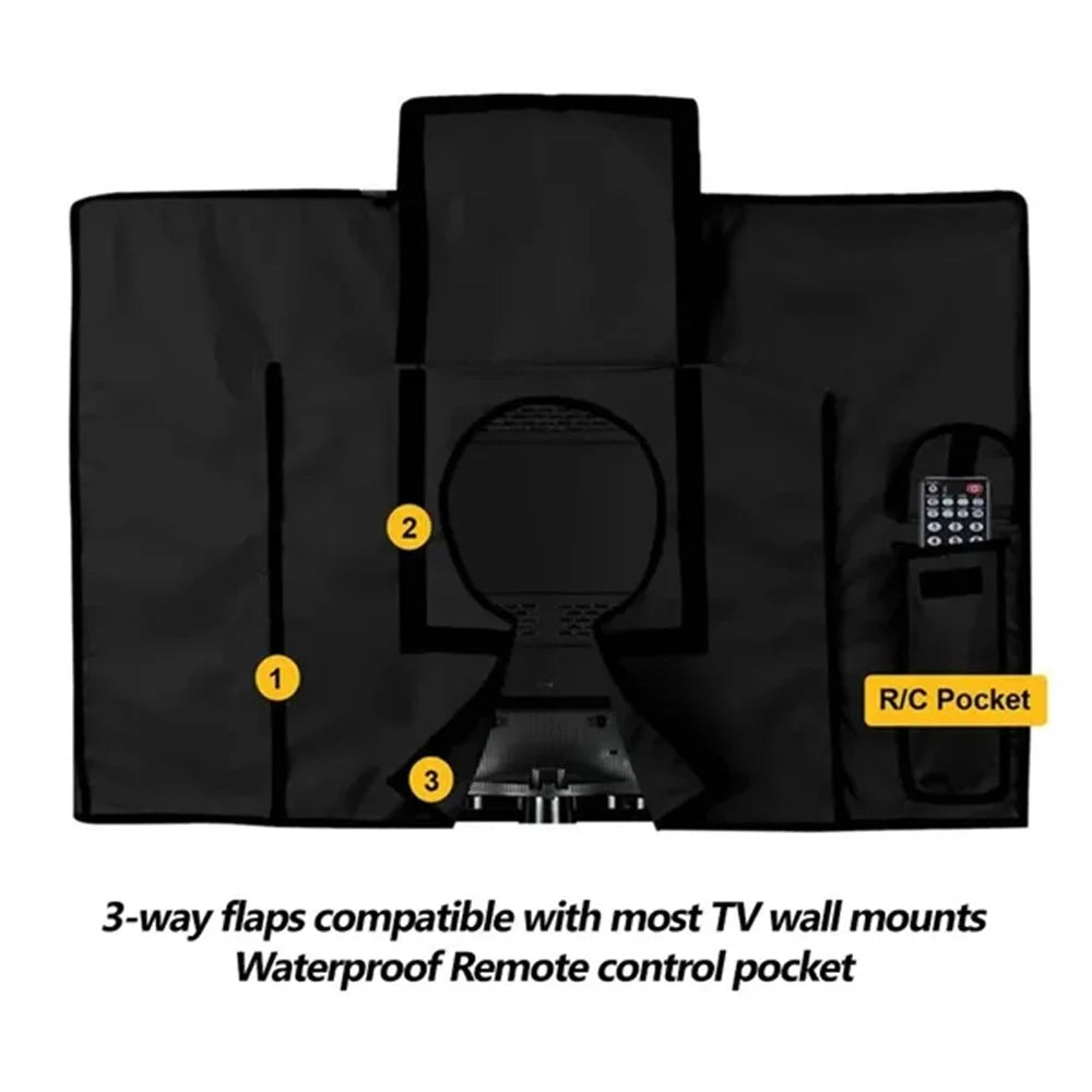 For 70 - 75 Inch TV Cover Outdoor Waterproof Oxford Cloth Wall Mounted Television Protective Sleeve - 4