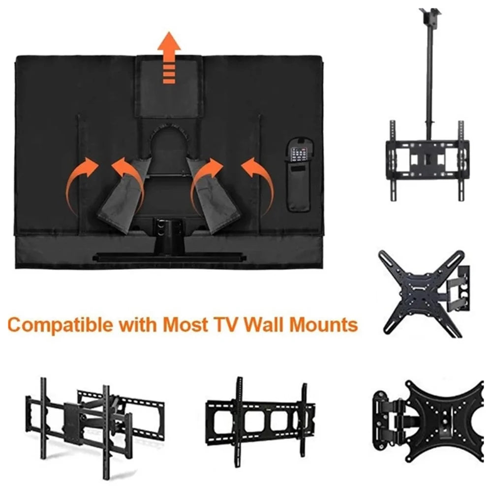 For 80 - 85 Inch TV Cover Outdoor Waterproof Oxford Cloth Wall Mounted Television Protective Sleeve - 5