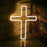 LED Cross Neon Sign USB Powered Dimmable Room Decor Light for Church Party - 3