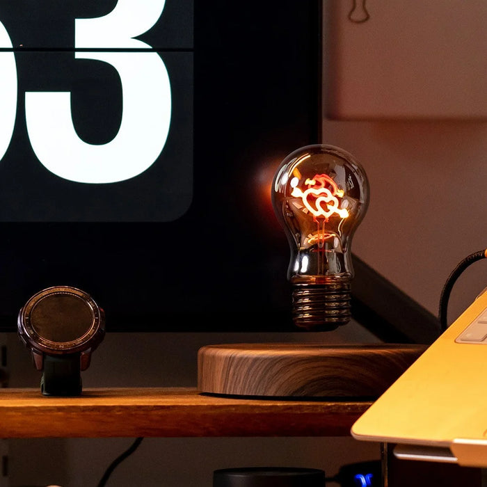 Magnetic Levitating LED Bulb Night Light Creative Atmosphere Lamp Desktop Tech Decor Light - EU Plug - 5