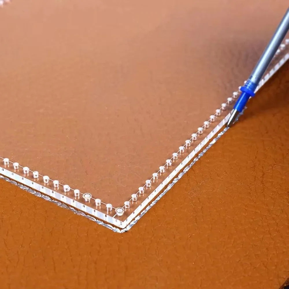Acrylic Template Ruler Rounded Corner Leather Craft DIY Drawing Sewing Marking Tool - 5