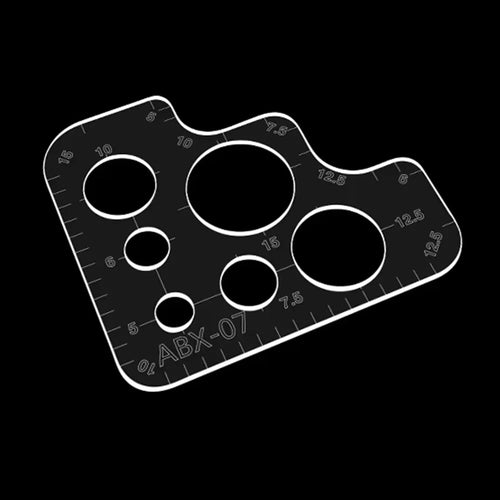 Acrylic Leather Template Rounded Corner Ruler DIY Leathercraft Pattern Stencil Tool - 1