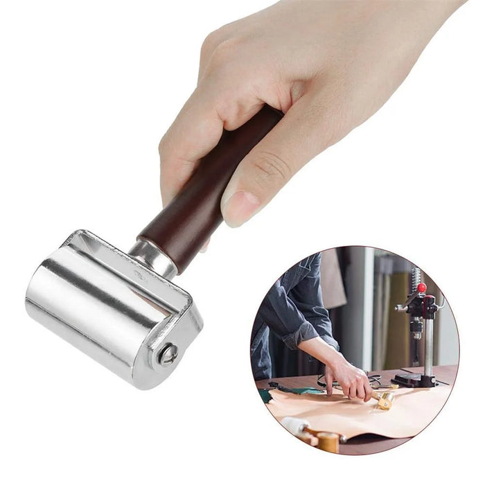 Size M 60mm Leather Roller Tool DIY Leathercraft Burnishing Wheel Leather Edge Pressing Tool - 2
