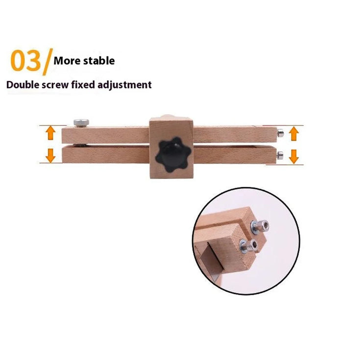 Leather Belt Cutter Adjustable Thickness Wooden Leather Strap Rope Cutting Tool - 6