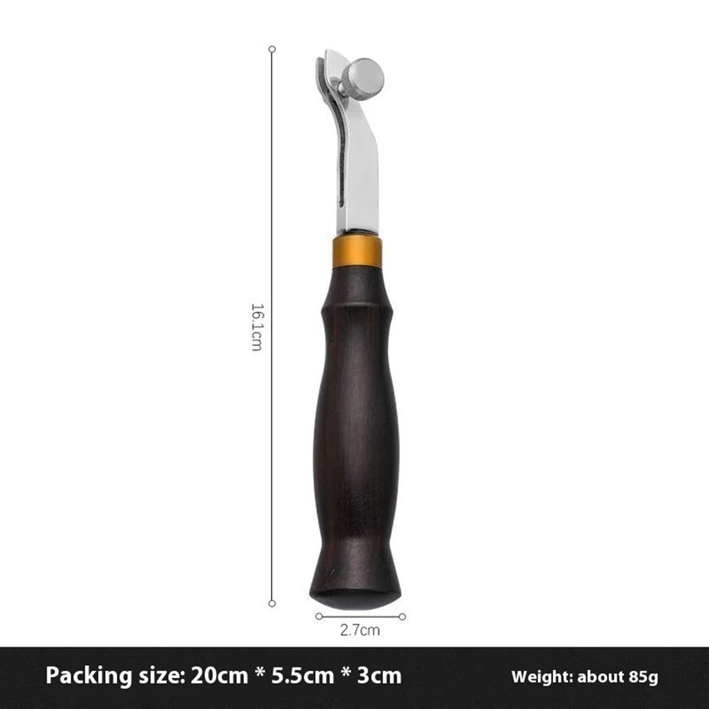 Adjustable Sandalwood Handle Leather Edge Liner Tool Leather Edge Pressing Marking Tool - Slot Width 0.5mm - 2