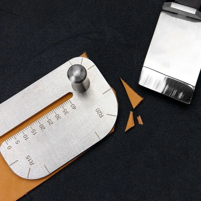 Stainless Steel Leather Punch Stabilizer DIY Tool Slant / Flat / Rhombus Cutting Hole Punching Aid Tool - 4