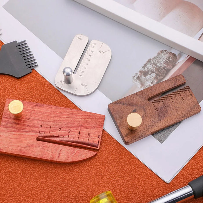 Stainless Steel Leather Punch Stabilizer DIY Tool Slant / Flat / Rhombus Cutting Hole Punching Aid Tool - 6