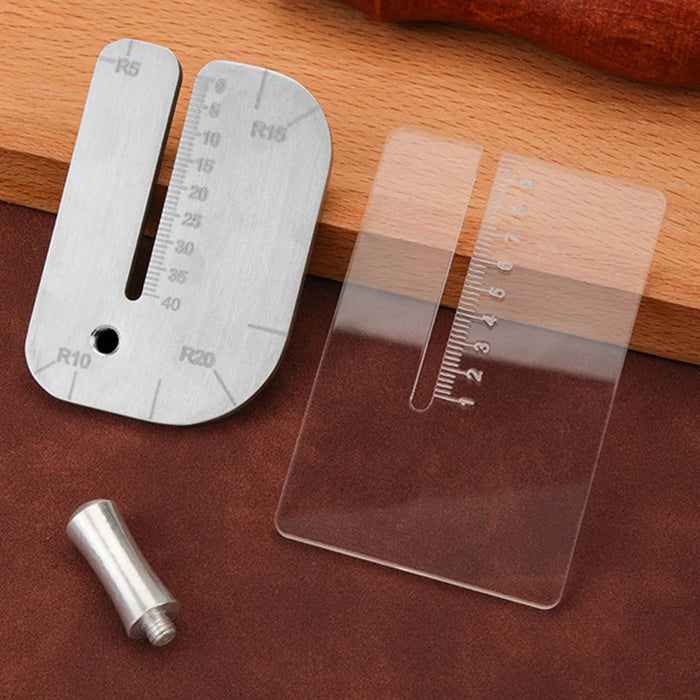Stainless Steel Leather Punch Stabilizer DIY Tool Slant / Flat / Rhombus Cutting Hole Punching Aid Tool - 7